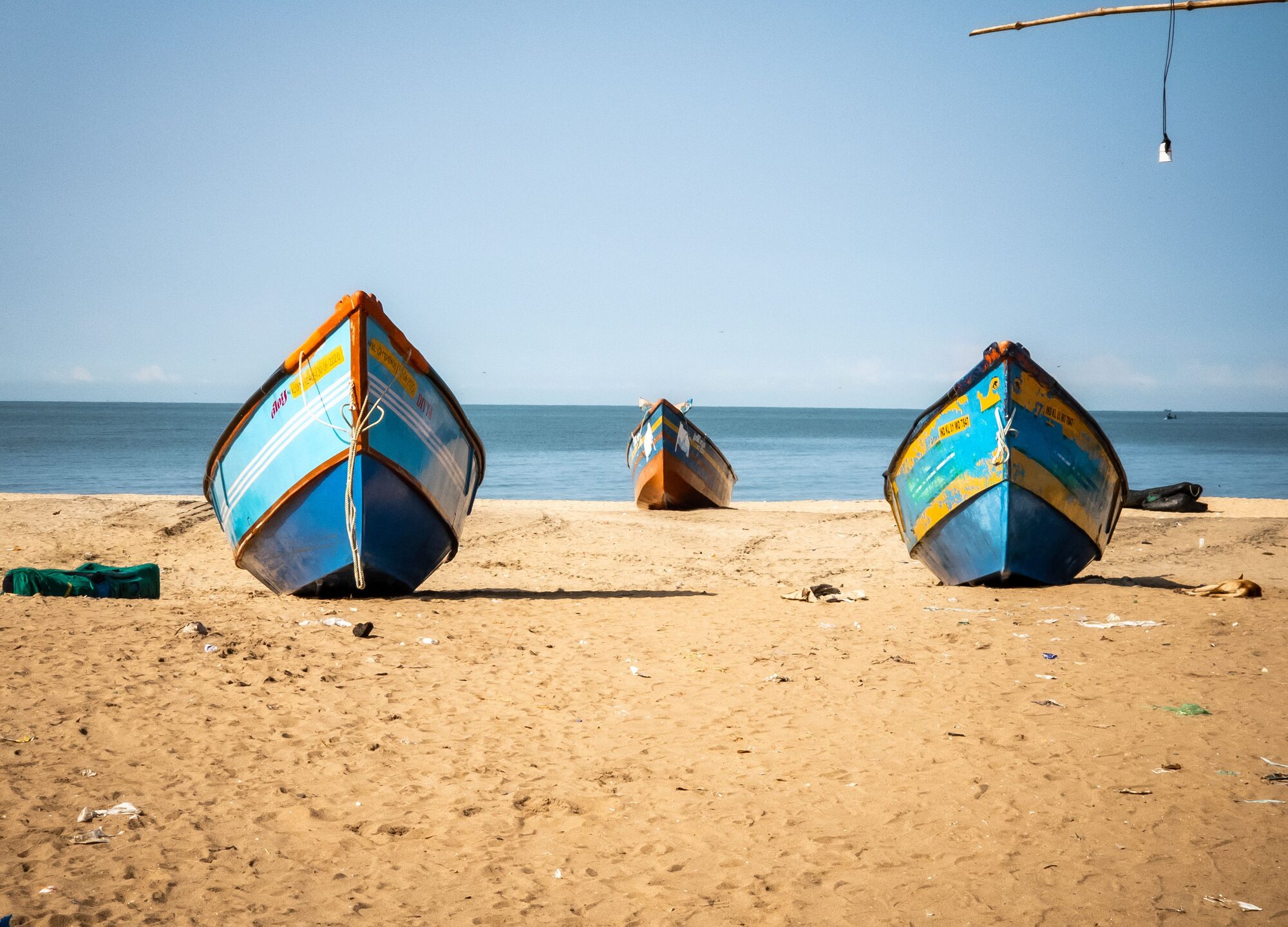 Barques de pêcheurs, Pondichéry